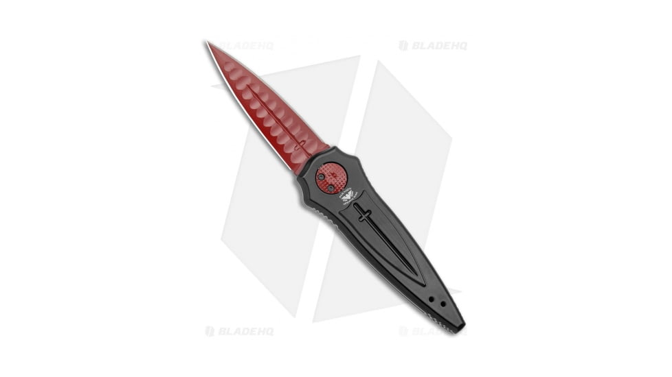 Paragon Warlock Folding Knife, 3.875in, CPM S30V, Dagger Blade, Aluminum Red Handle, Black/Steel/Red, 9.375in, BHQ-136926