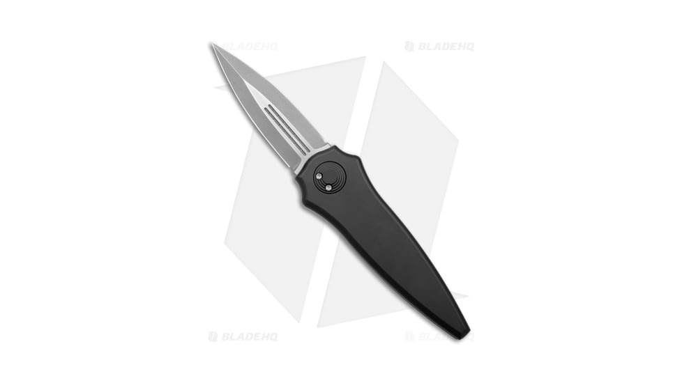 Paragon Warlock-X Folding Knife, 3.875in, CPM S35VN Stainless Steel, Dagger Blade, Aluminum Black Handle, Smooth Cerakote 2-Groove, Steel/Black, 9.375in, BHQ-177723