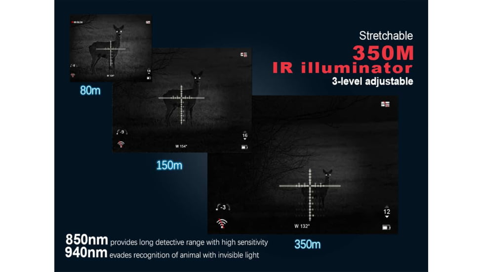 Pard NV008S Night Vision 6.5-13x70mm Rifle Scope, 1024x768, OLED, 850nm, Black, NV008S - 850nm