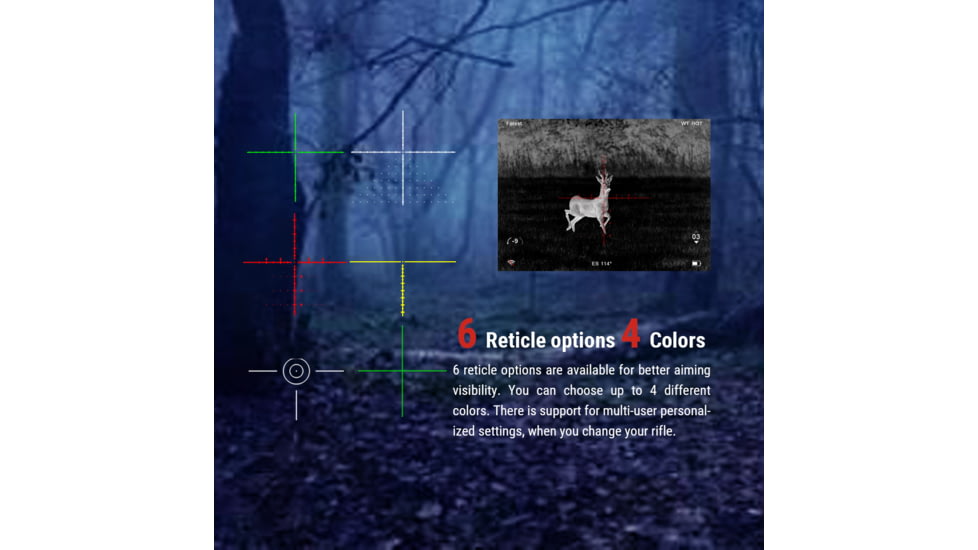 PARD Optics SA62 Thermal Imaging 1-4x35mm Rifle Scope w/LRF, OLED, 640x480, 50Hz, Black, SA62-35 w/LRF