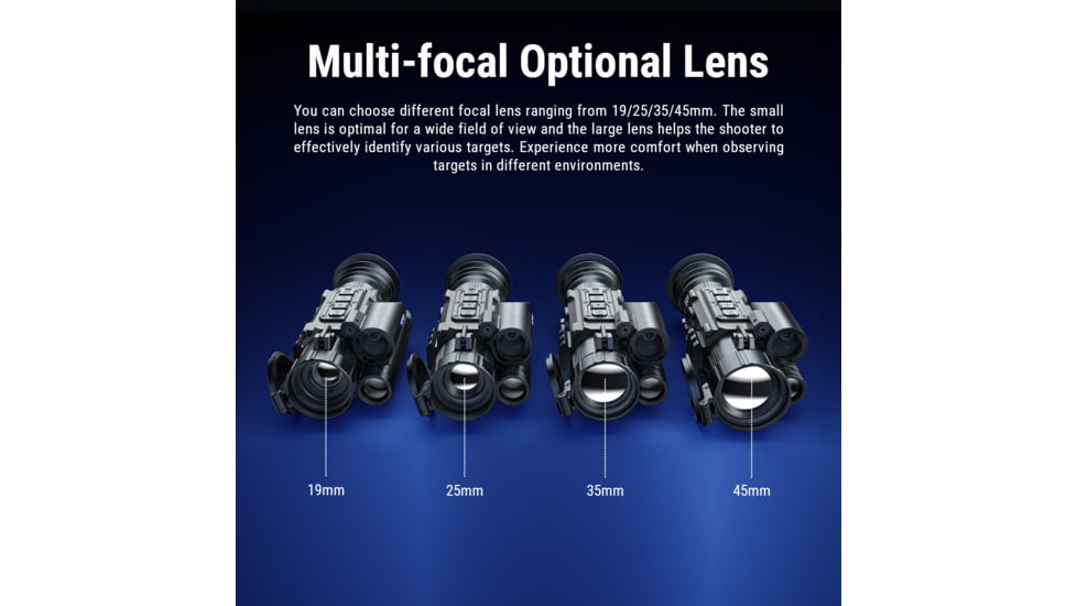 PARD Optics SA62 Thermal Imaging 1-4x35mm Rifle Scope w/LRF, OLED, 640x480, 50Hz, Black, SA62-35 w/LRF