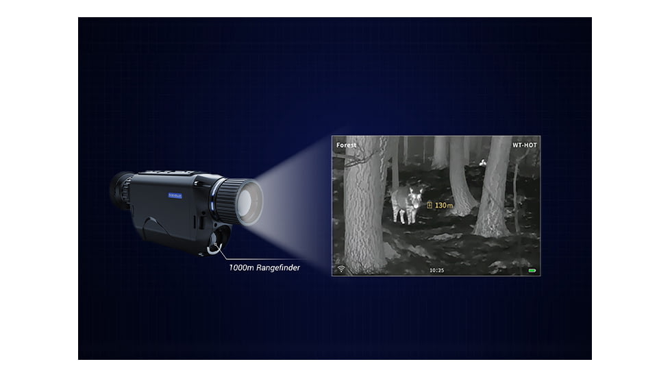 PARD Optics TA62-LRF 2.2x35mm Themal Monocular, 50Hz, 640x480, Black, TA62-35-LRF