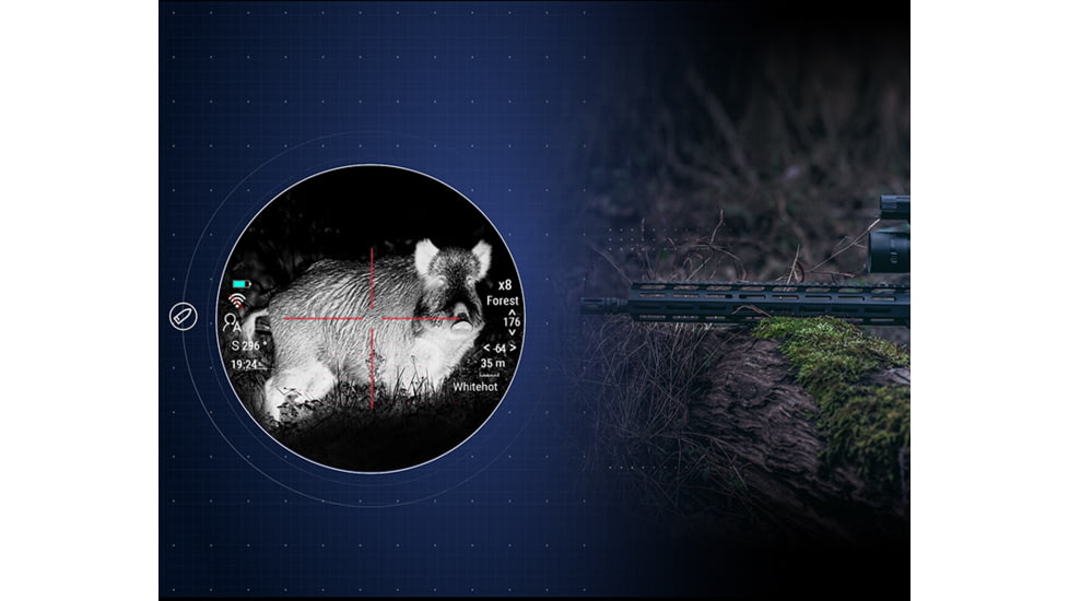 PARD Optics TS36 Thermal Imaging Rifle Scope, 3.7x35mm, 600x480, Multiple Reticles, Black, TS36-35