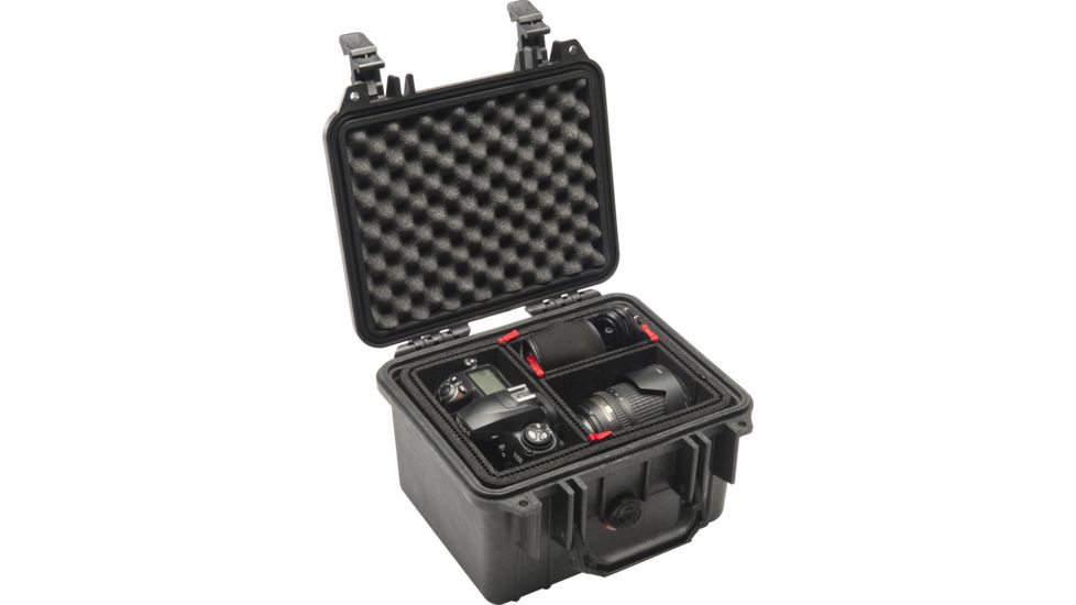 Pelican 1300 Small Protector Waterproof Case, Black w/ Foam, 1300-000-110