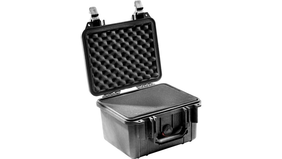Pelican 1300 Small Protector Waterproof Case, Black w/ Foam, 1300-000-110