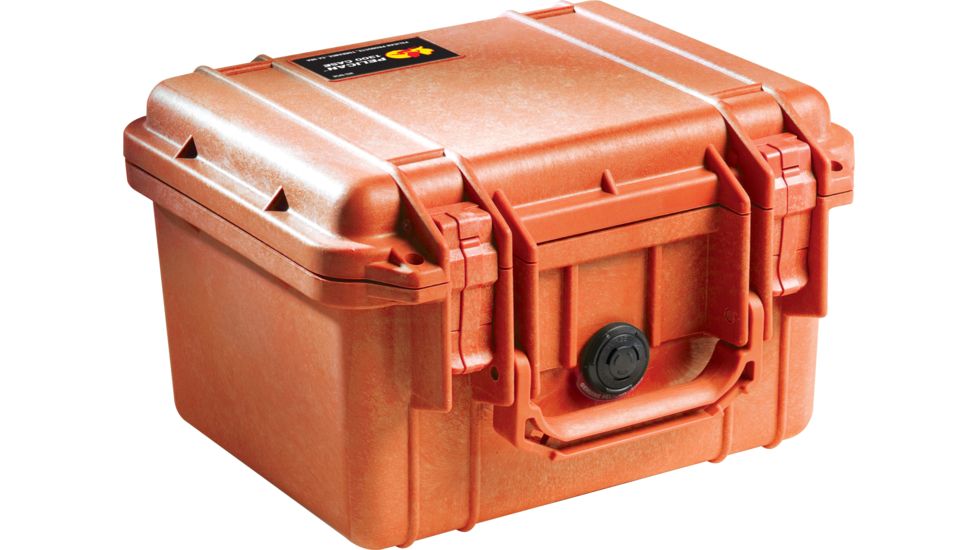 Pelican 1300 Small Protector Waterproof Case, Orange, No Foam, 1300-001-150