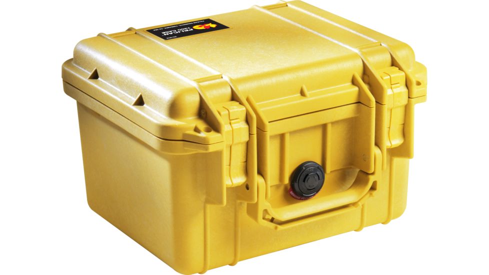 Pelican 1300 Small Protector Waterproof Case, Yellow, No Foam, 1300-001-240