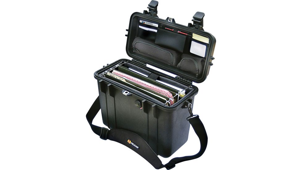 Pelican 1430 Protector Medium Top Loader 17x9.6x13in Case, Black w/Office Dividers, 1430-005-110