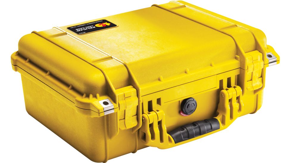 Pelican 1450NF Protector Waterproof Crushproof Medium Case, Yellow - No Foam