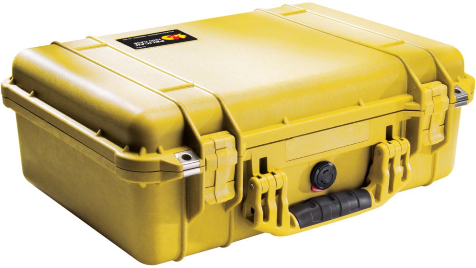 Pelican 1500NF Medium Crushproof Dry Case, 18.5x14x7in, Yellow - No Foam