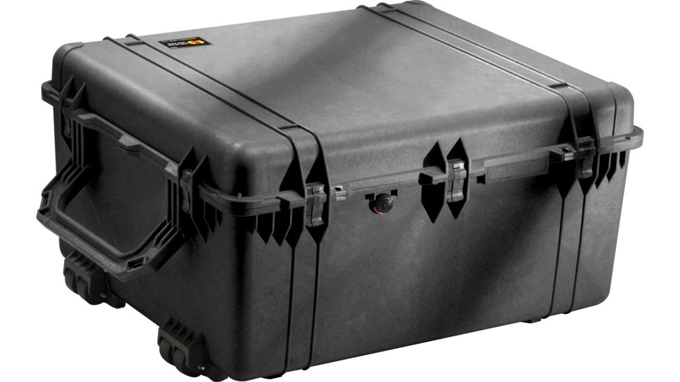 Pelican 1690 Transport Wheeled Crushproof Dry Box w/ Foam, Black 1690-000-110