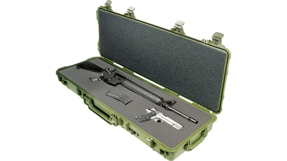 Pelican 1720 Watertight Gun Case w/ Wheels and Foam - 42in Long Interior, OD Green 1720-000-130