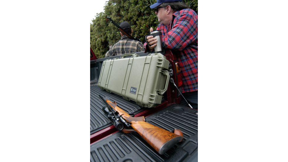 Pelican 1720 Watertight Gun Case w/ Wheels and Foam - 42in Long Interior, OD Green 1720-000-130