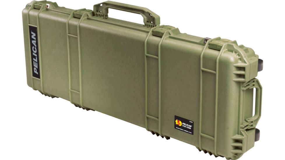 Pelican 1720 Watertight Gun Case w/ Wheels and Foam - 42in Long Interior, OD Green 1720-000-130