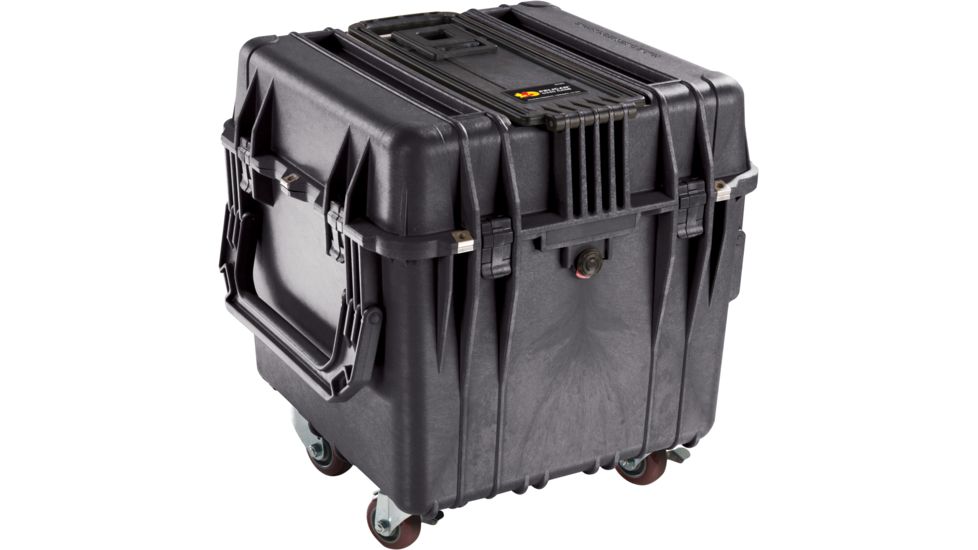 Pelican 340 Watertight Protector 18in Cube Case w/ Wheels, Foam - Black