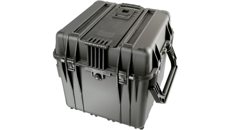 Pelican 340 Watertight Protector 18in Cube Case w/ Wheels, Foam - Black