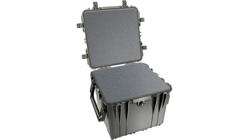 Pelican 340 Watertight Protector 18in Cube Case w/ Wheels, Foam - Black