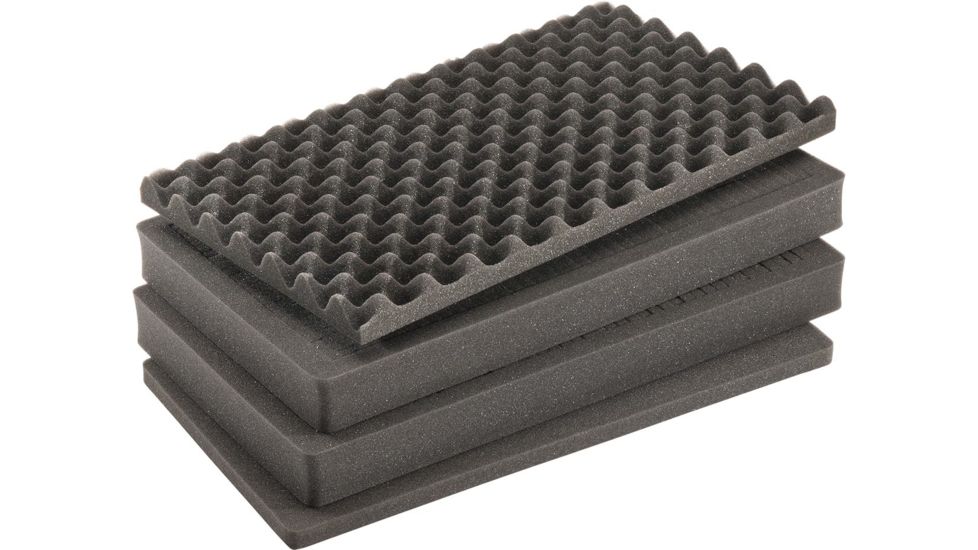 Pelican 4 Piece Replacement Foam Set for 1555 Case, Black, 015550-4000-000