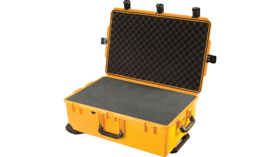 Pelican Storm Cases iM2950 Dry Box w/ Wheels, 31.3x20.4x12.2in, Yellow, Cubed Foam iM2950-20001