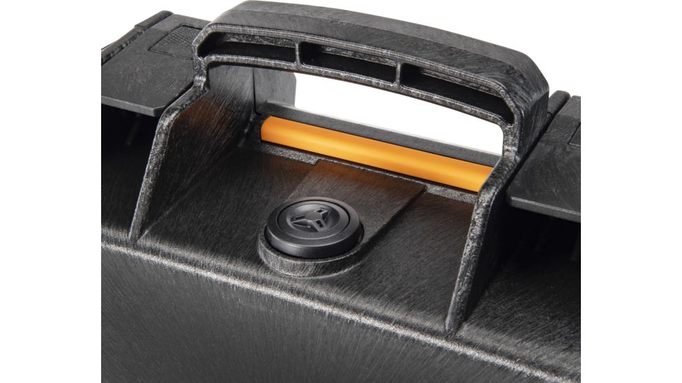 Pelican VAULT V100 Case, Small Pistol, 11x8x4.5 inch Internal Dimension, 12.28x12.03x5.16 inch External Dimension, Black, VCV100-0000-BLK