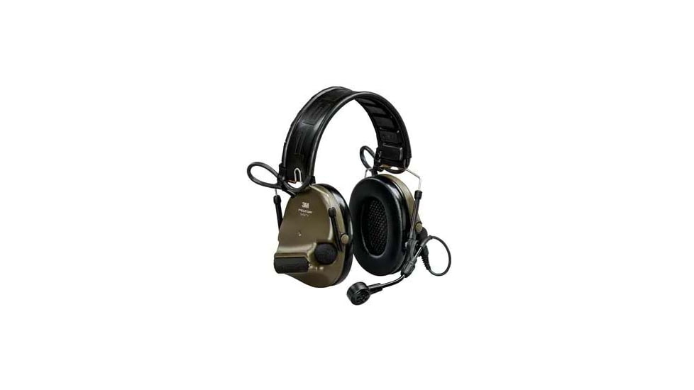 PELTOR 3M, ComTac, VI NIB Headset, Foldable, MI Input, Dynamic Boom MIc, Green, MT20H682FB-09N GN