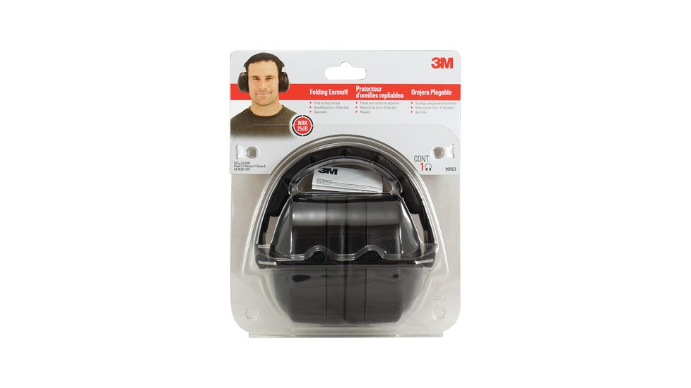 Peltor 3M Folding Earmuffs 25dB Black