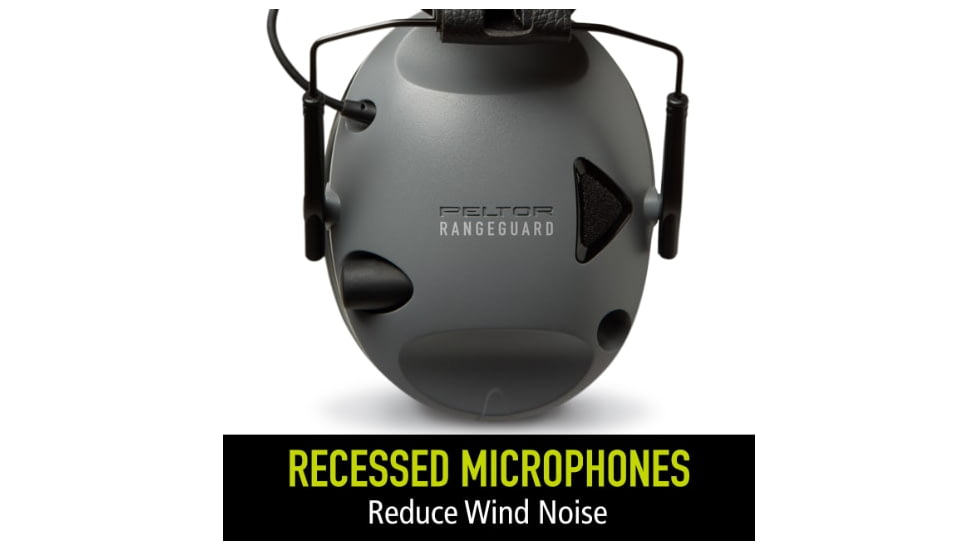 PELTOR RangeGuard Electronic Folding Ear Muff, Gray/Black, RG-OTH-4