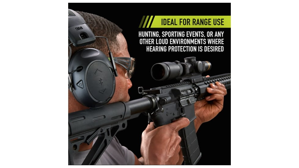 PELTOR Sport Tactical 500 Electronic Hearing Protection Ear Muffs. 26dB NRR, Bluetooth, Black, TAC500-NS-8