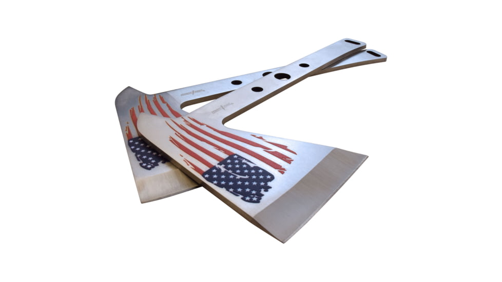 Perfect Point Throwing Axe, 3Cr13 Stainless Steel Stainless Steel, 2 Peace, USA Flag, PP-124-2SL