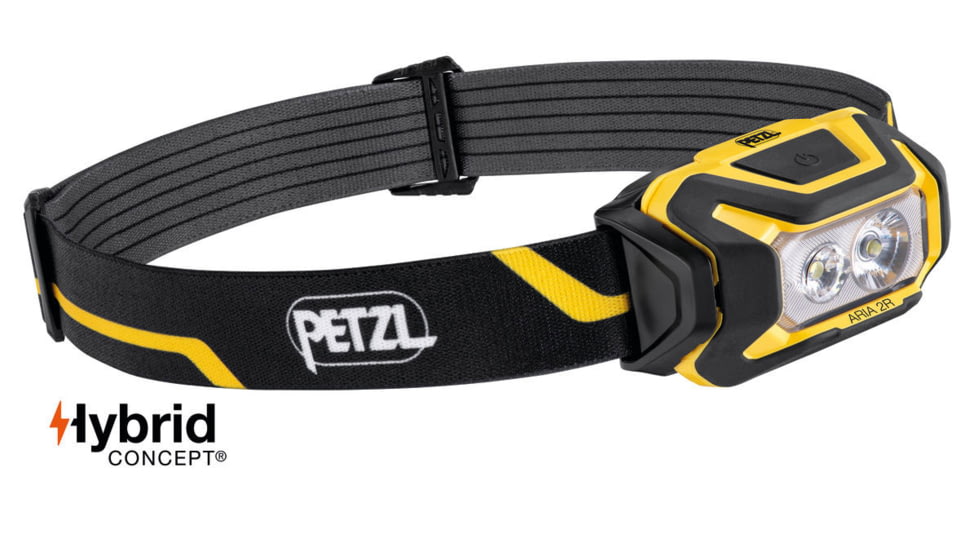 Petzl Aria 2R Headlamp, Black/Yellow, E071AA00