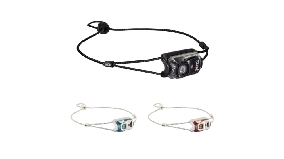 Petzl BINDI Headlamp, Black, Emerald, Orange
