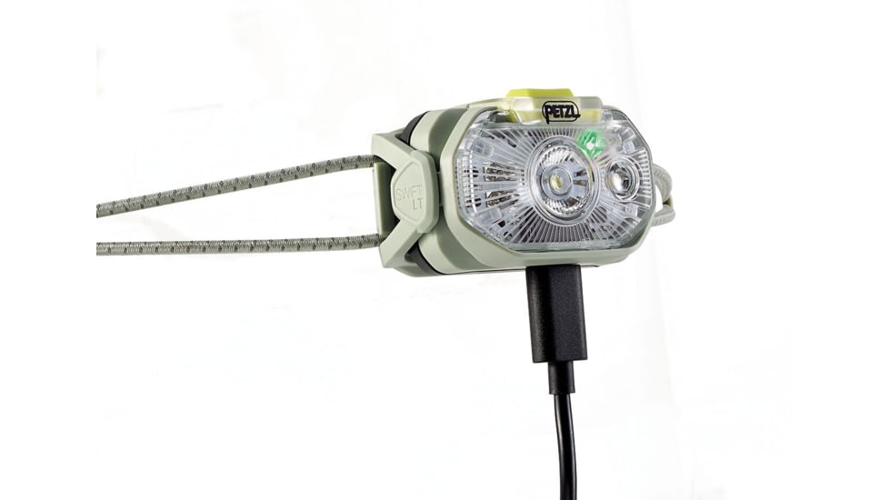 Petzl Swift LT Headlamp, 380 Lumens, Desert/Green, E102AB02
