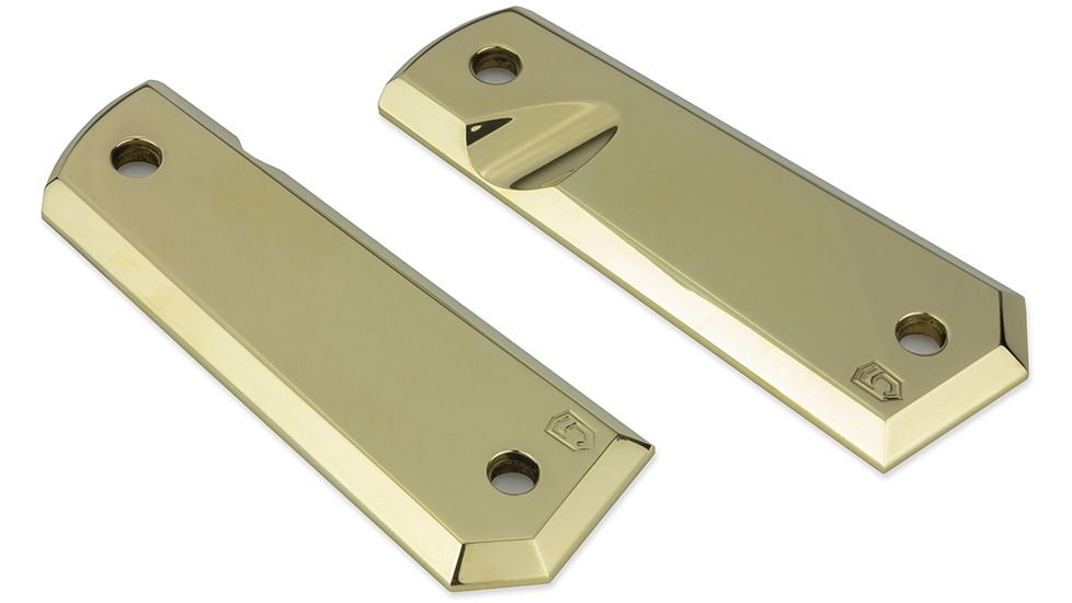 Phase 5 Weapon Systems Inc Brass 1911 Pistol Grips, Mirror Polished, Brass, 1911Grip-BrassMP