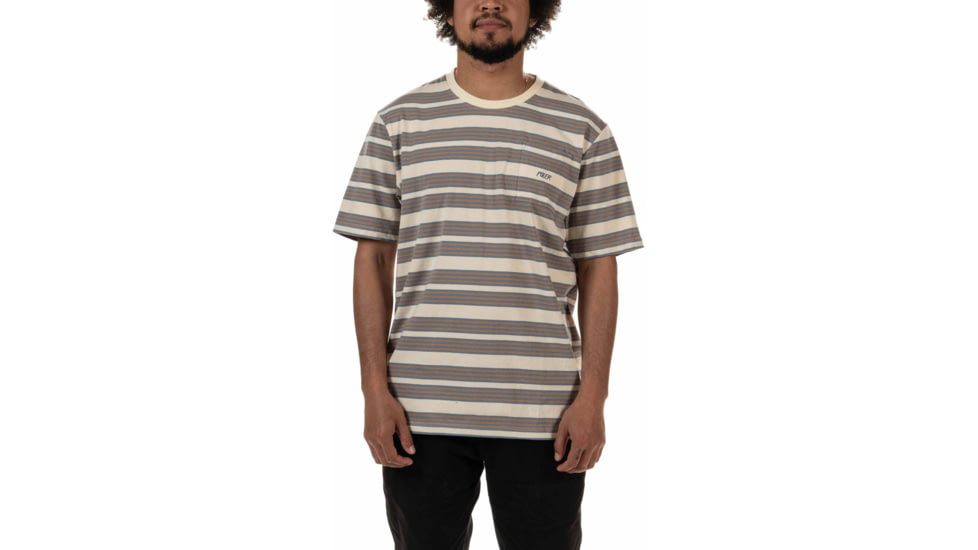 Poler Rufus Knit T-Shirt, 2XL, Cream/Blue, 212APM3501-Cream/Blue-XXL