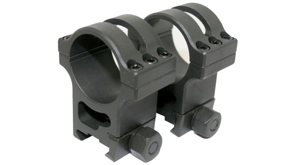 Precision Reflex 30mm Steel Scope Rings, Heavy Duty, Black, 01-Mega-01