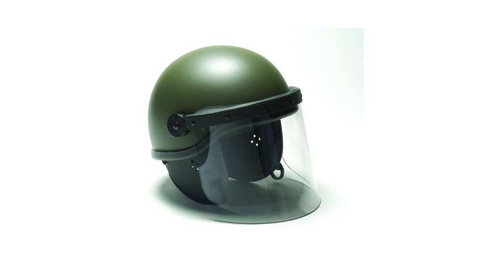 Premier Crown Corp Liquitac Riothelmet, Face Shield, OD Green, One Size, 90033LT