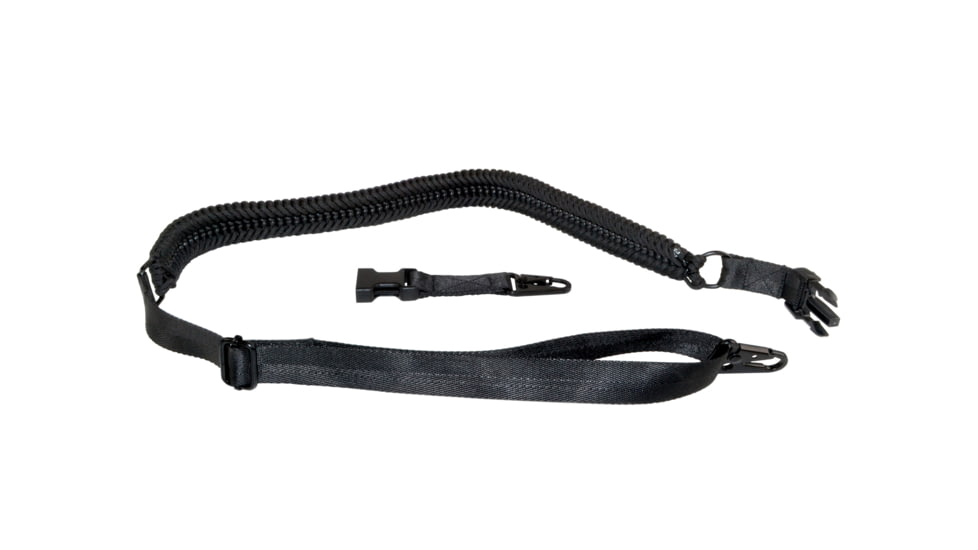 Presma 2 Point Paracord Tactical Sling for Rifle, Shotgun w/ QD Quick Release Hooks for Sling Adapter, Black, 2PPS-B