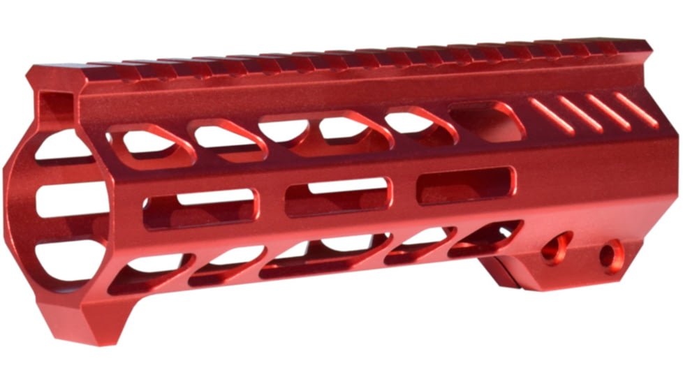 Presma AR-15 M-LOK Free Float Handguard, 7 in, Red, MMARE7R