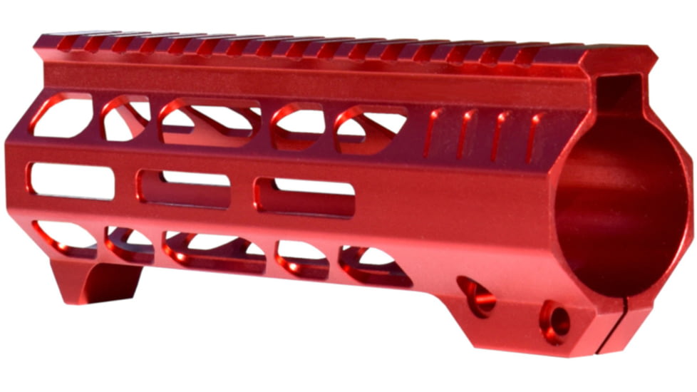 Presma AR-15 M-LOK Free Float Handguard, 7 in, Red, MMARE7R