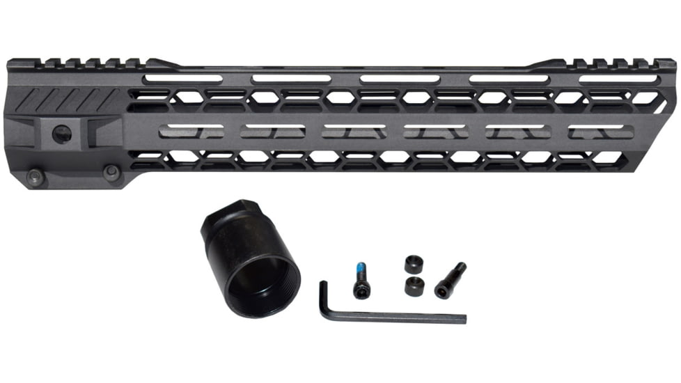 Presma M-LOK Free Float Handguard w/Partial Top Rail, 13 in, Black, UMM38D13-H