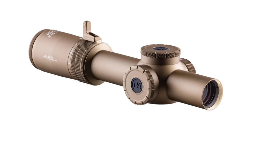 Primary Arms Compact PLx 1-8x24mm Tube Rifle Scope, First Focal Plane, ACSS Griffin MIL G2 Reticle, FDE, 610224
