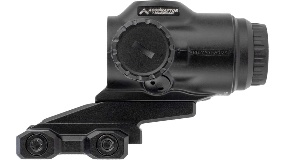 Primary Arms SLx 3x MicroPrism Red Dot Sight, 1/4 MOA, Prism Scope, Green Illuminated ACSS Raptor 5.56/.308 Yard, Black, 710037