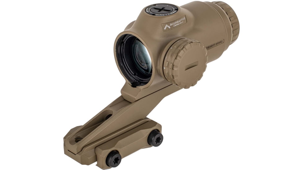 Primary Arms SLx 3x MicroPrism Red Dot Sight, 1/4 MOA, Prism Scope, Red Illuminated ACSS Raptor 7.62/300BO Yard, Flat Dark Earth, 710057