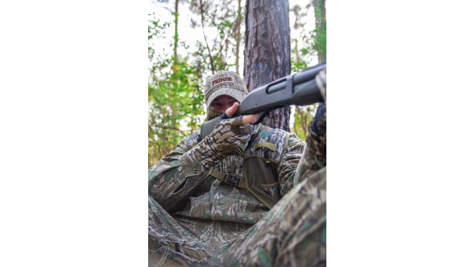 Primos Hunting Stretch Fingerless Gloves, Mossy Oak Bottomland, One Size, PS6681