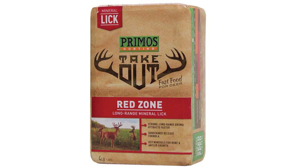 Primos Hunting Take Out Red Zone Mineral Lick, 4lb Block, 58737