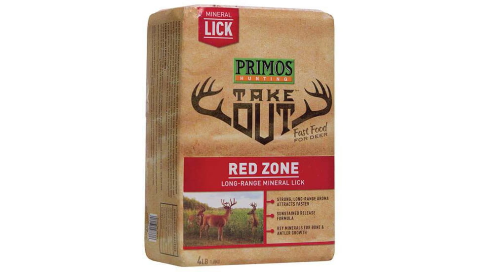 Primos Hunting Take Out Red Zone Mineral Lick, 4lb Block, 58737