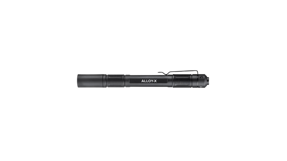 Princeton Tec Metal Rechargeable Penlight Flashlights, White Bulb, 400 Lumens, Black, ALLOY-X