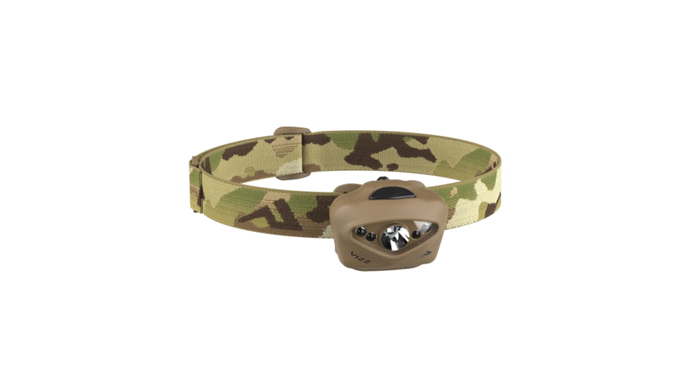 Princeton Tec Vizz 550 Headlamps, Red/White Bulb, 550 Lumens, Tan, VIZZ22-MC