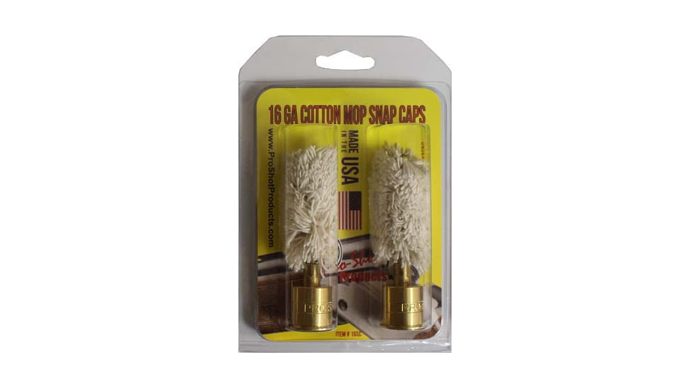Pro-Shot Brass Snap Caps With Wool Mops 16 Gauge Two Per Package