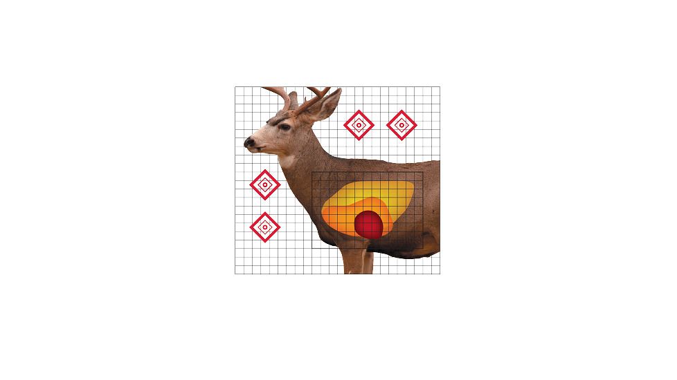 Pro-Shot Deer Sight-in Heavy Paper Targets, 25x25in, Mule, Multi-Color, 5 Pack, MDSI-5PK